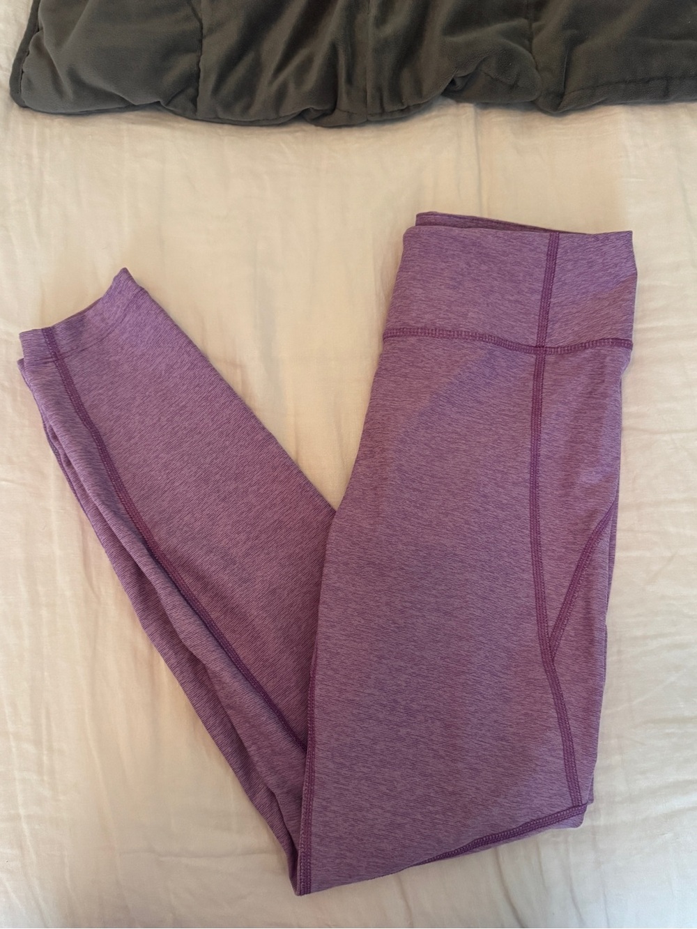 Outdoor Voices Heathered Lavender High-Waist Leggings